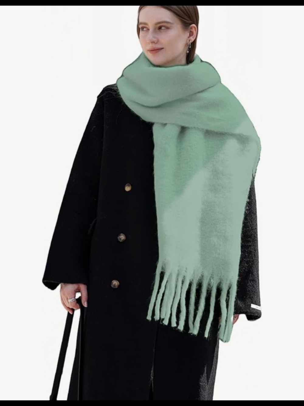 Wander Mint Green Fringe Scarf